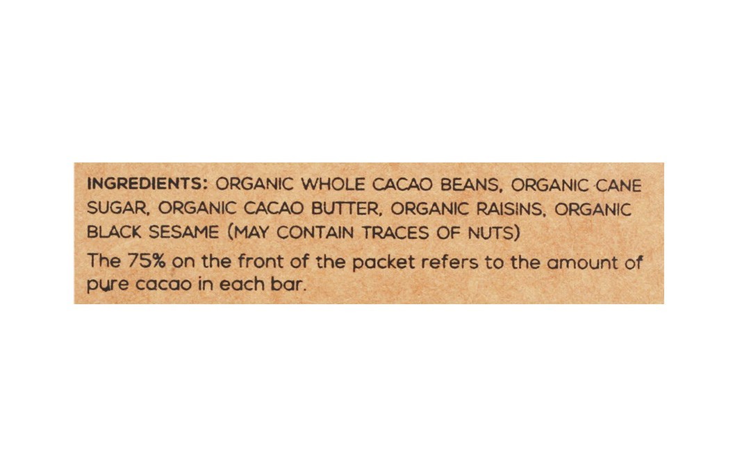 Mason & Co 70% Black Sesame & Raisin Dark Chocolate   Box  70 grams